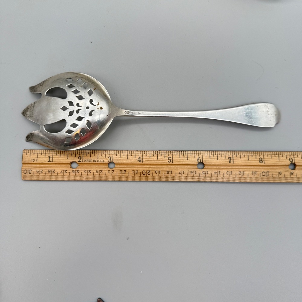 Antique 1900 Apollo Alvin Majestic Sterling Silver Pierced Tomato Server 70g - Picture 5 of 9